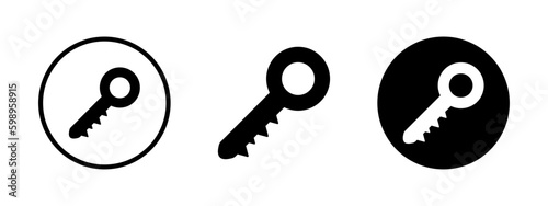 Vector key for web and app design. Padlock, lock. Secure door button.