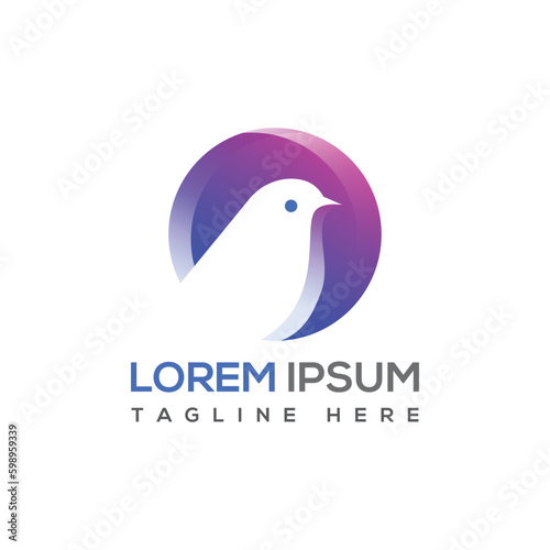 Abstract Modern Bird Logo Template