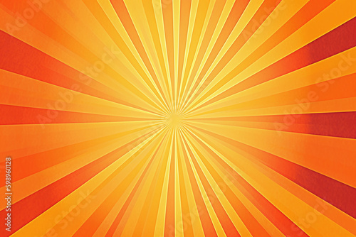 Fond d'écran d'un soleil éclatant orange et jaune » IA générative photo