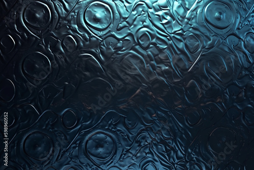 Fond d'écran d'une texture métallique bleue et argent » IA générative