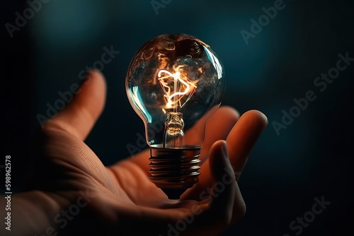 hand holding a lighted ligh...
