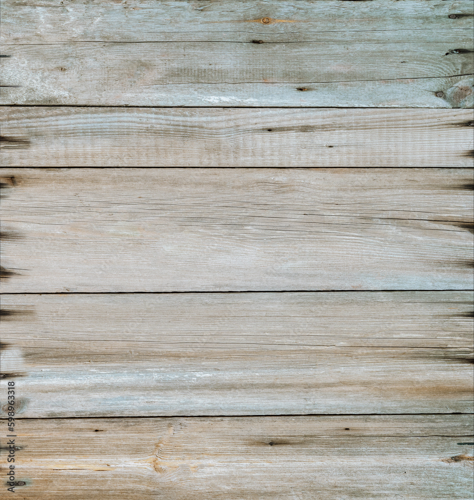 Fototapeta premium Light old boards. Wooden light background. Painted wood. Advertising, banner, sale.