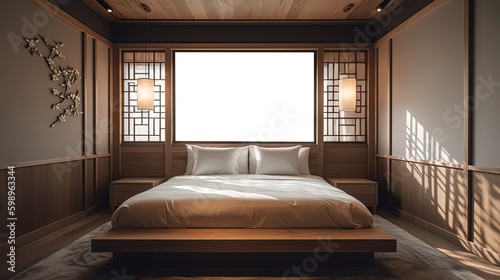 Traditional japanese bedroom interior © Маргарита Вайс