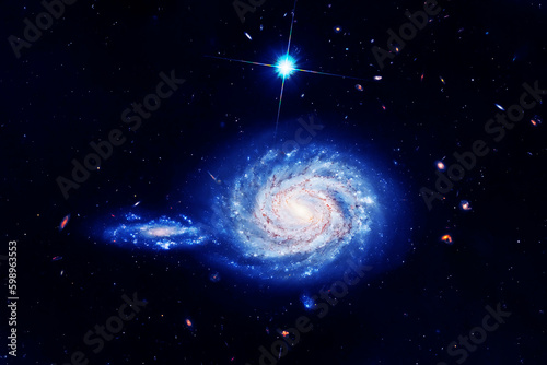 A beautiful distant galaxy. Elements of this image furnished NASA. © Artsiom P