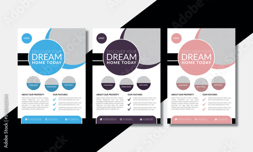 real state flyer design | modern a4 vector template