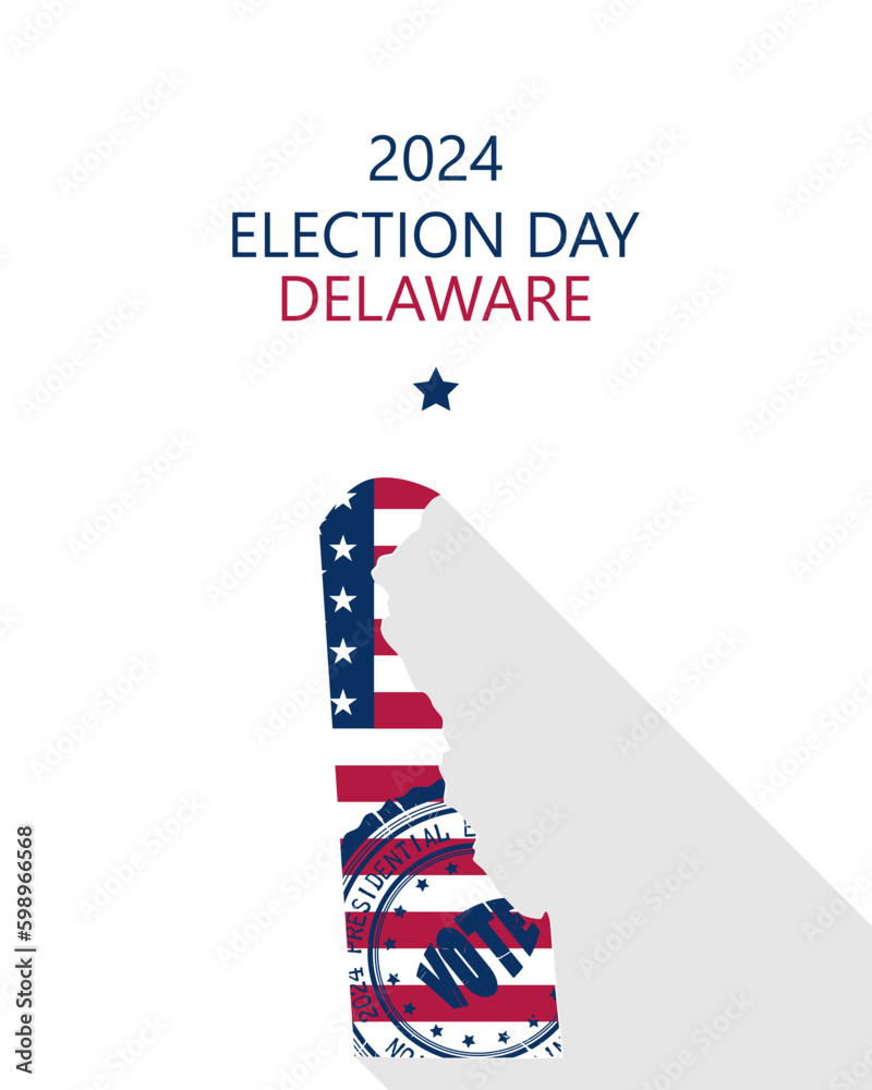 Obraz premium 2024 Delaware vote card