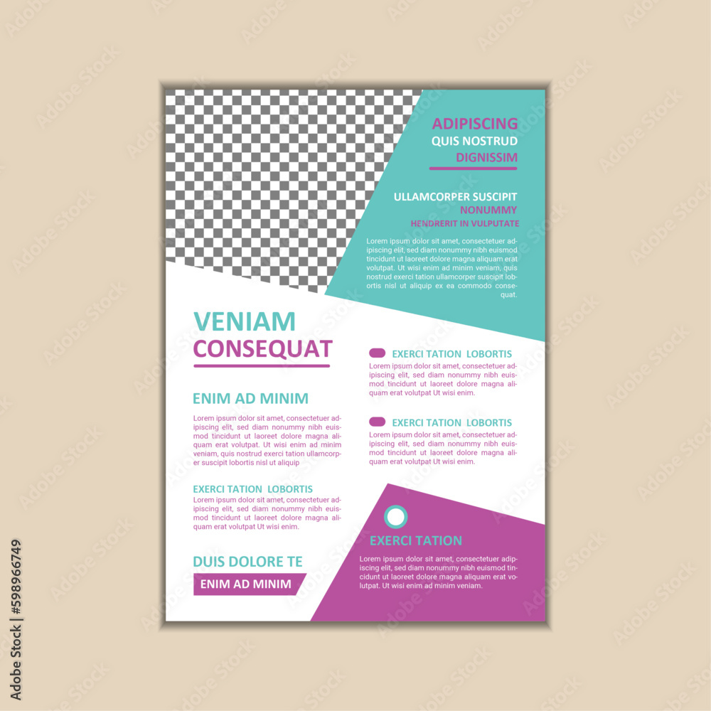 Vector Business Flyer Design Template A4 Size with Bleed Vector Business Flyer Design Template A4 Size with Bleed