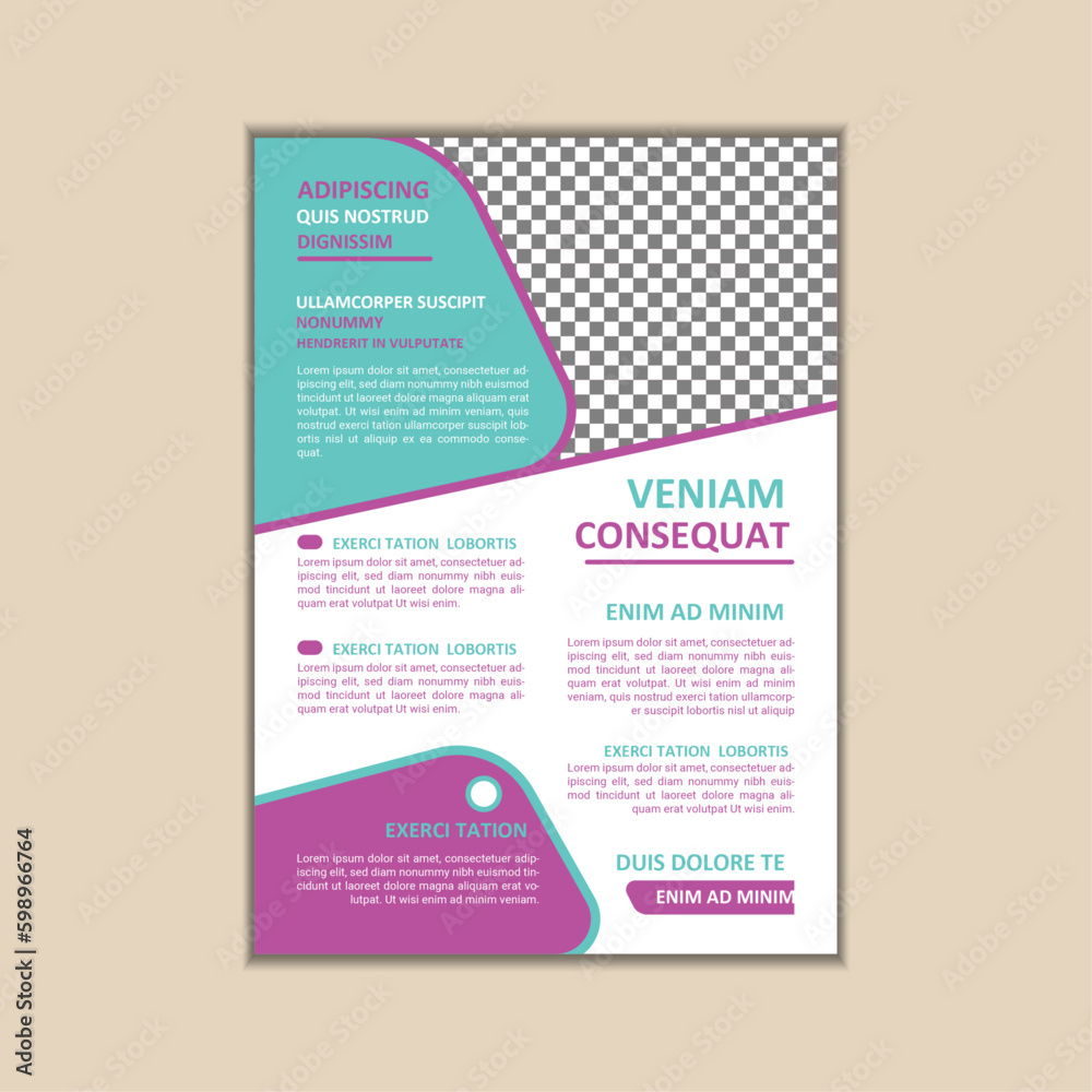 Vector Business Flyer Design Template A4 Size with Bleed Vector Business Flyer Design Template A4 Size with Bleed