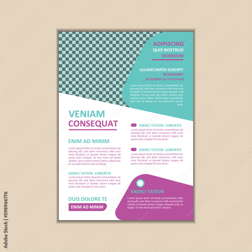 Vector Business Flyer Design Template A4 Size with Bleed Vector Business Flyer Design Template A4 Size with Bleed
