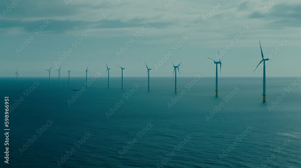 Offshore Wind Power: A Sustainable Solution for Renewable Energy. Generative AI.
