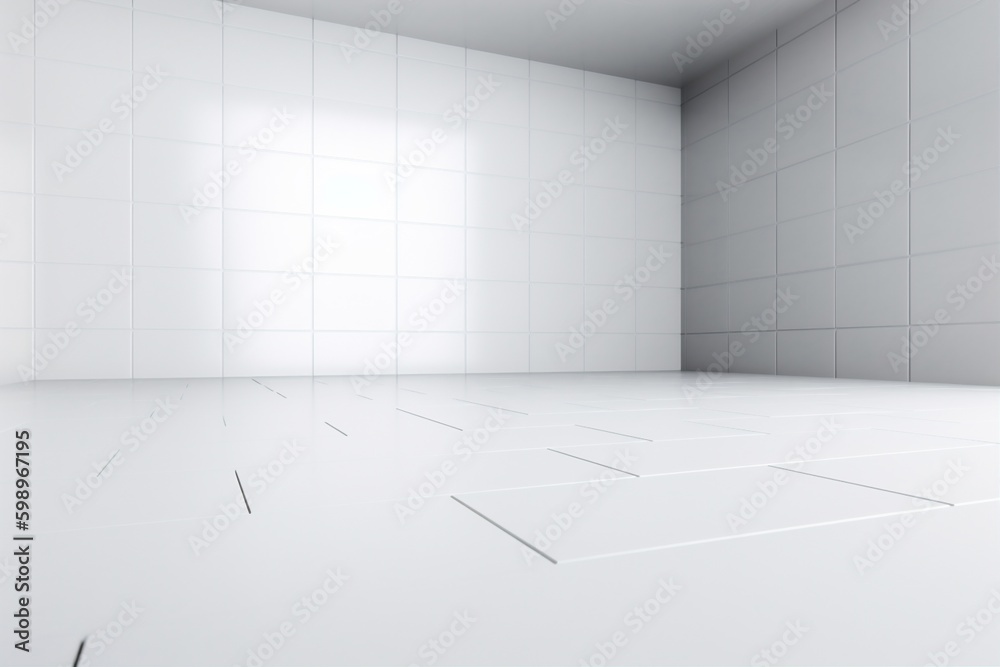 pedestal light background room modern wall minimal mockup display interior indoor floor. Generative AI. Generative AI