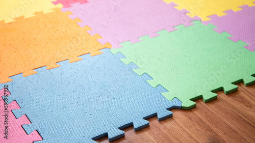 Canvas Print tatami puzzle placed on top of the floor