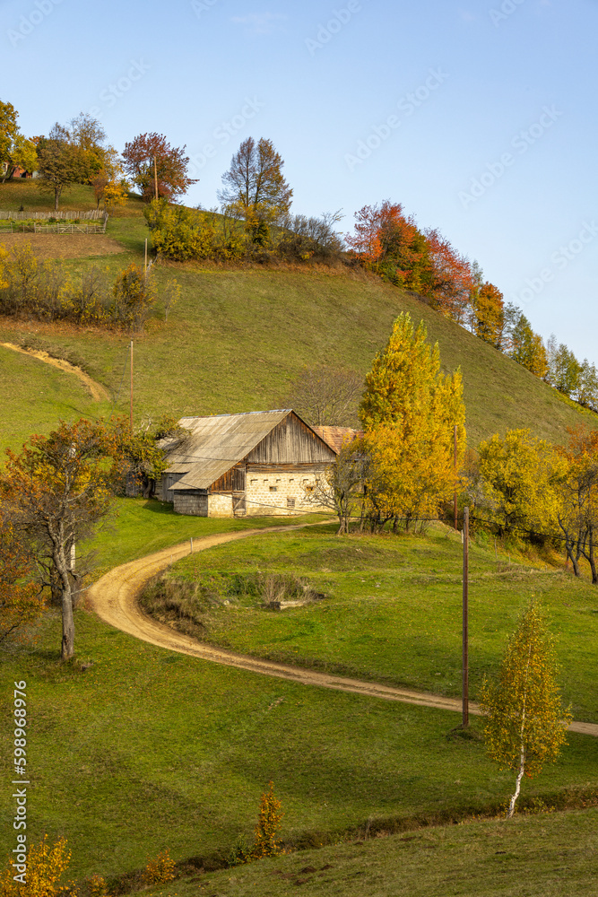 Poiana Marului Village in Brasov, Romania.