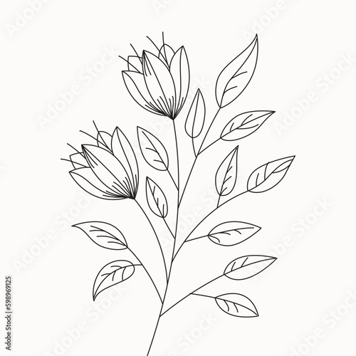 botanical_minimal_plants_and_flowers_icons_sets_flat_classical_handdrawn_outline © Expression