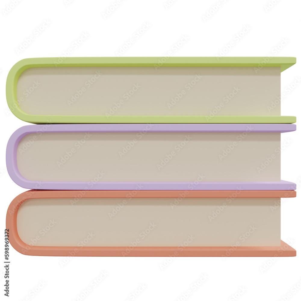 3D rendering hardcover book stacking 3D rendering hardcover book stacking