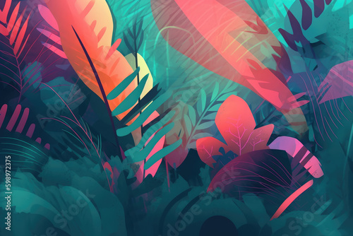 Vintage colorful shades with noisy gradients illustration