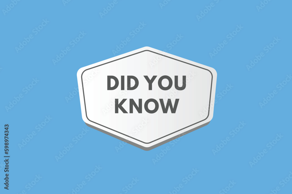 Did you Know text Button. Did you Know Sign Icon Label Sticker Web Buttons Did you Know text Button. Did you Know Sign Icon Label Sticker Web Buttons