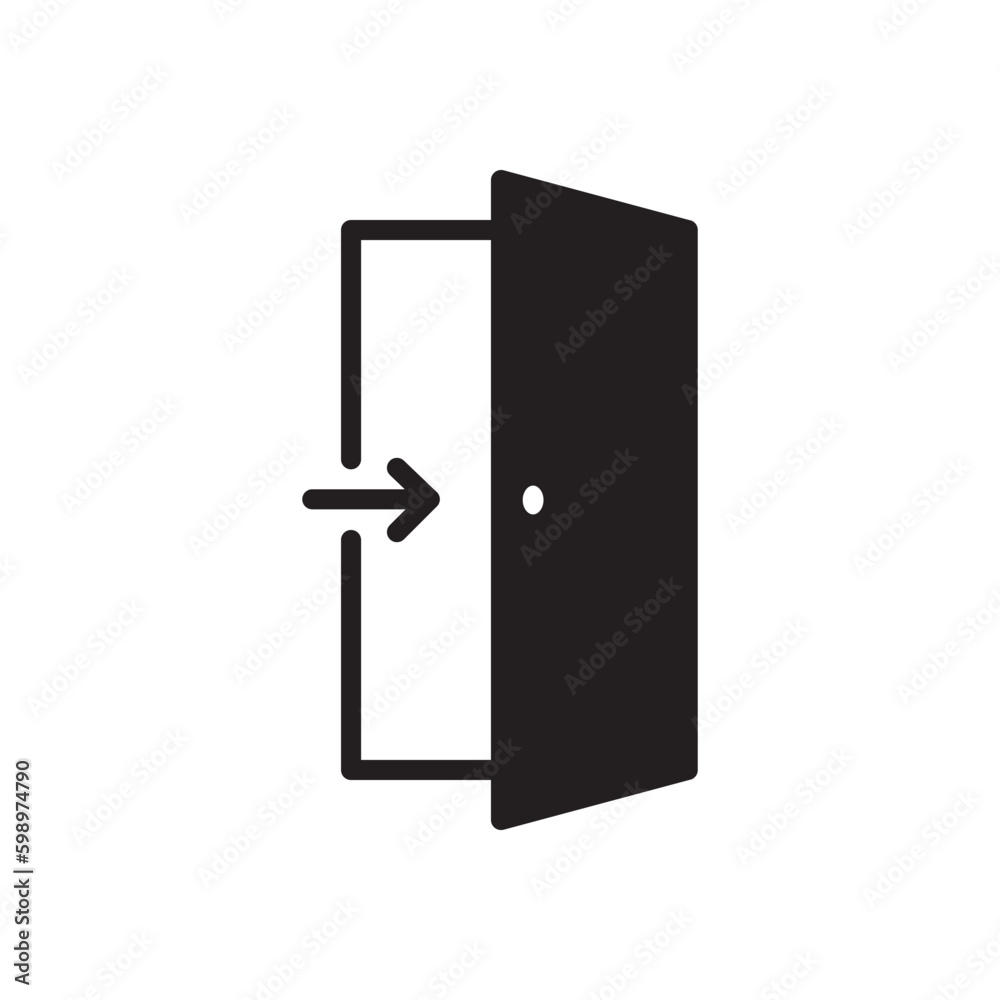 Exit vector icon. Door flat sign design. Door vector icon. Door symbol pictogram. Door line icon. UX UI icon Exit vector icon. Door flat sign design. Door vector icon. Door symbol pictogram. Door line icon. UX UI icon