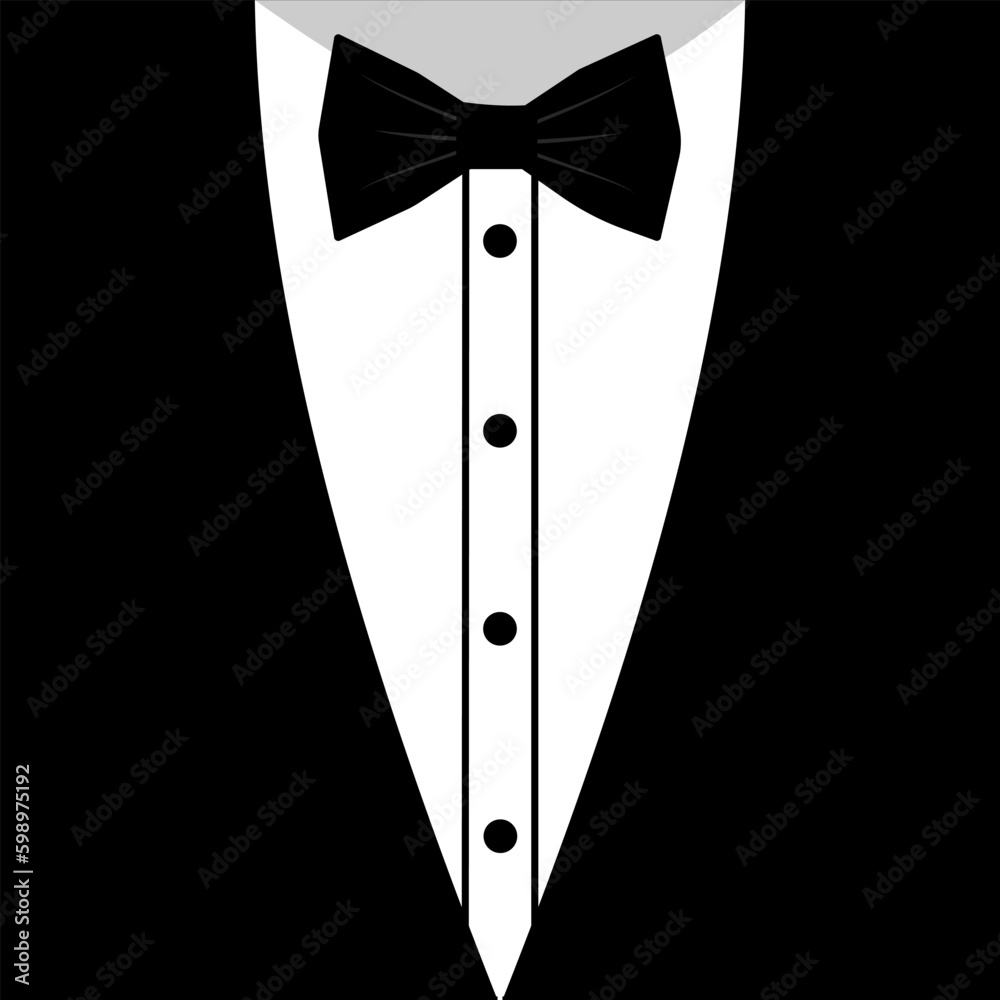 Vector black tie dinner suit tuxedo background