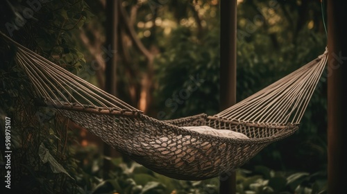 Hammock Heaven: Relaxing in Nature's Embrace by Generative AI