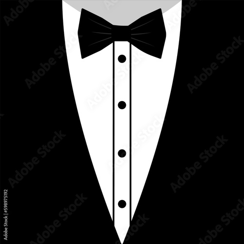 Vector black tie dinner suit tuxedo background