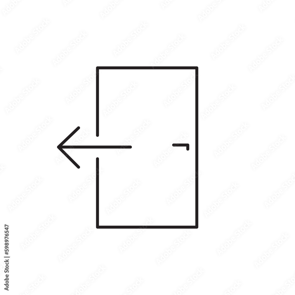 Exit vector icon. Door flat sign design. Door vector icon. Door symbol pictogram. Door line icon. UX UI icon Exit vector icon. Door flat sign design. Door vector icon. Door symbol pictogram. Door line icon. UX UI icon
