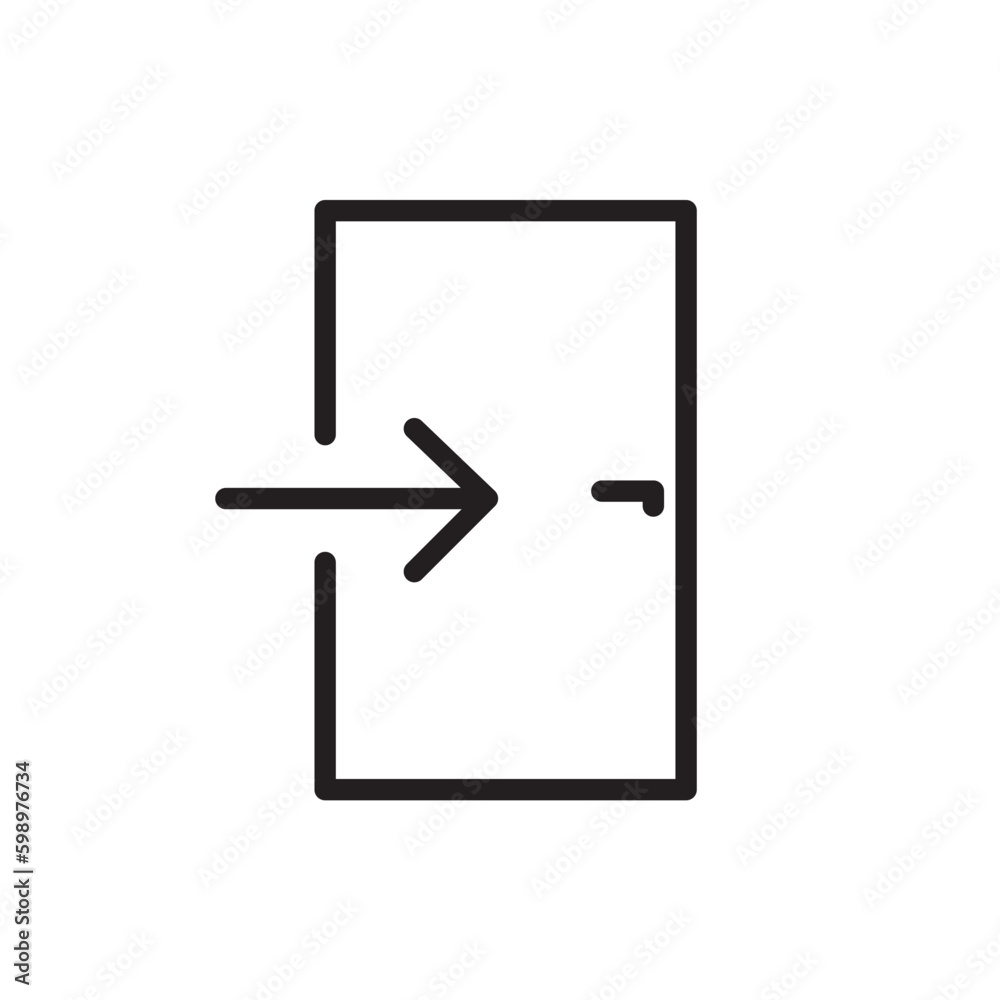 Exit vector icon. Door flat sign design. Door vector icon. Door symbol pictogram. Door line icon. UX UI icon Exit vector icon. Door flat sign design. Door vector icon. Door symbol pictogram. Door line icon. UX UI icon