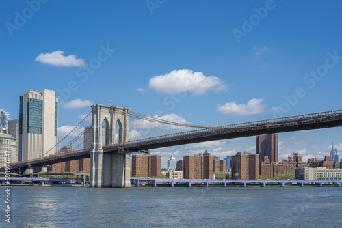 brooklyn bridge, manhattan, skyscraper, east river, brooklyn, panorama, across, east, river, city, skyline, architecture, building, cityscape, urban, downtown, buildings, business, tower, usa, office, photo