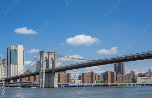 brooklyn bridge, manhattan, skyscraper, east river, brooklyn, panorama, across, east, river, city, skyline, architecture, building, cityscape, urban, downtown, buildings, business, tower, usa, office, © Alevtina