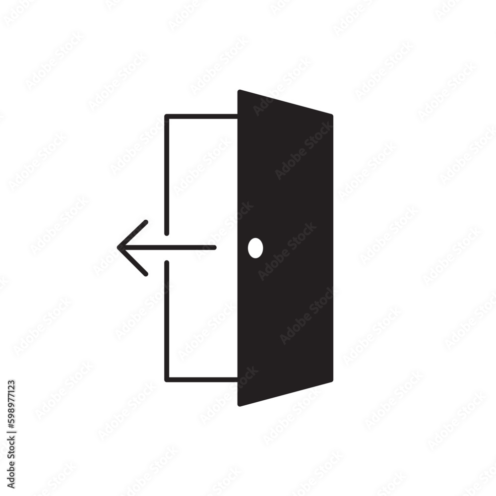 Exit vector icon. Door flat sign design. Door vector icon. Door symbol pictogram. Door line icon. UX UI icon Exit vector icon. Door flat sign design. Door vector icon. Door symbol pictogram. Door line icon. UX UI icon