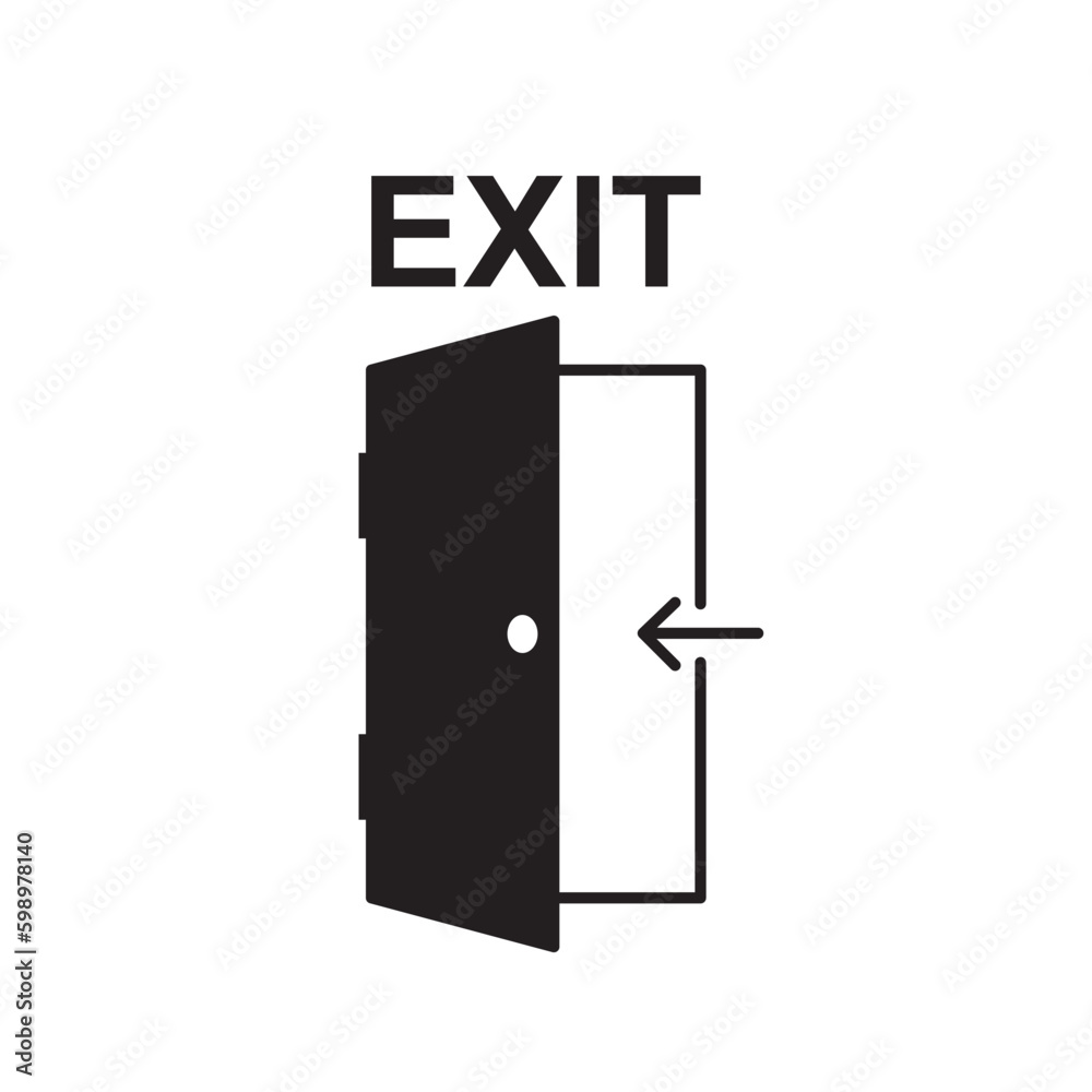 Exit vector icon. Door flat sign design. Door vector icon. Door symbol pictogram. Door line icon. UX UI icon Exit vector icon. Door flat sign design. Door vector icon. Door symbol pictogram. Door line icon. UX UI icon