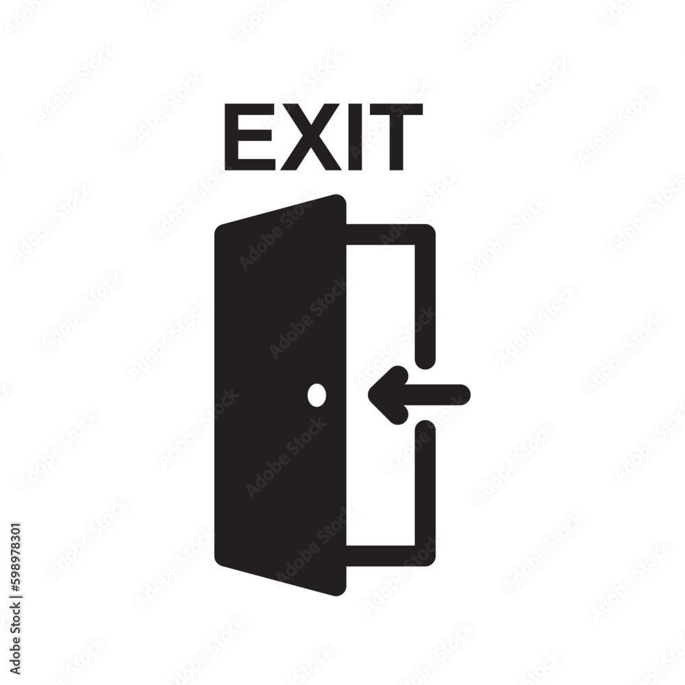 Exit vector icon. Door flat sign design. Door vector icon. Door symbol pictogram. Door line icon. UX UI icon Exit vector icon. Door flat sign design. Door vector icon. Door symbol pictogram. Door line icon. UX UI icon