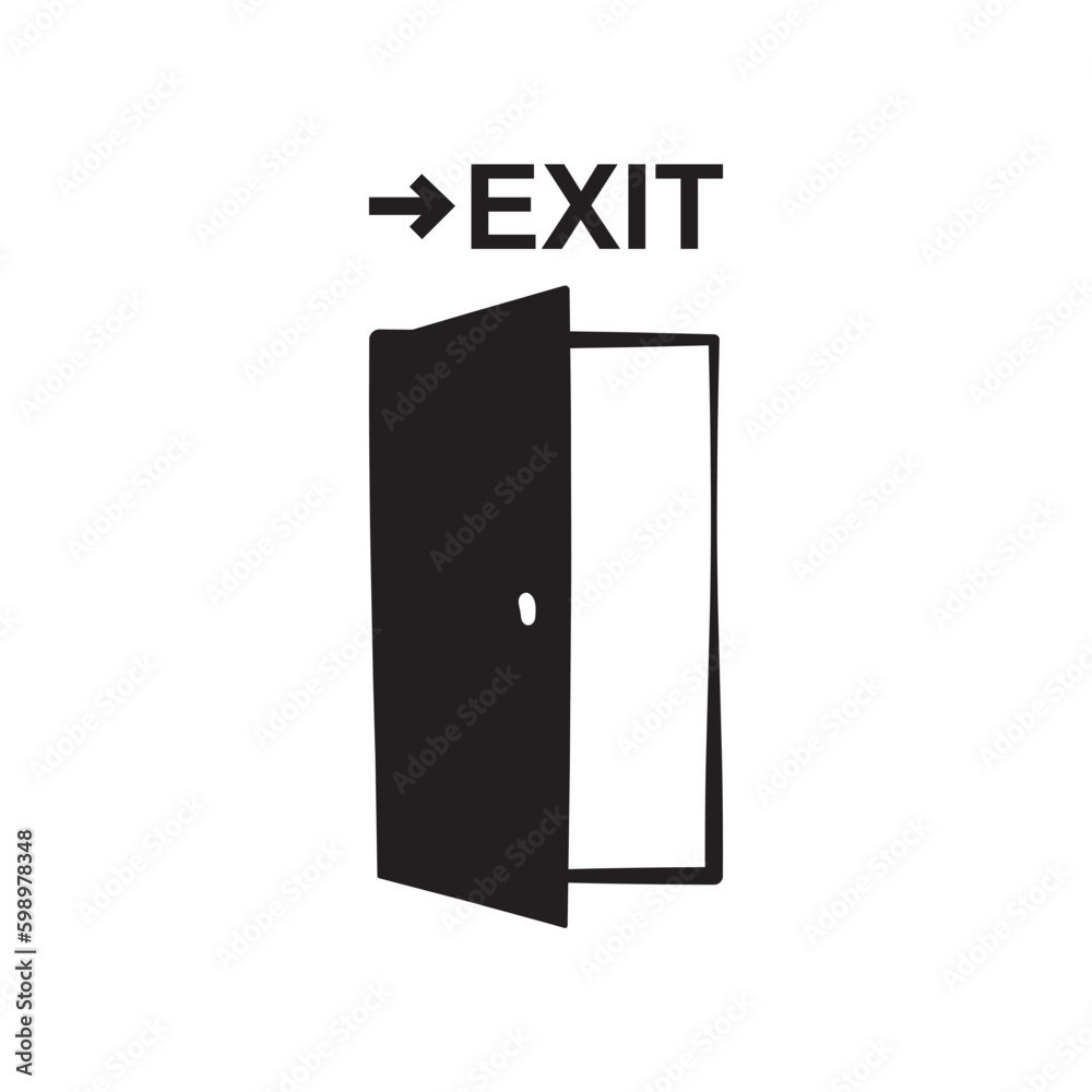 Exit vector icon. Door flat sign design. Door vector icon. Door symbol pictogram. Door line icon. UX UI icon Exit vector icon. Door flat sign design. Door vector icon. Door symbol pictogram. Door line icon. UX UI icon