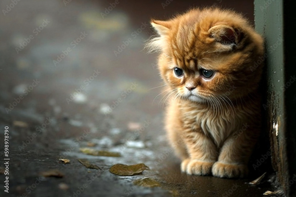 Niedliche kleine, plüschige Katze - KI-generiert Niedliche kleine, plüschige Katze - KI-generiert