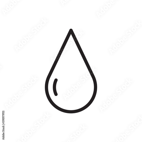 Water drop flat sign design. Petroleum vector icon. Oil drop icon. Ink drop icon. Teardrop symbol. Drop pictogram. UX UI icon
