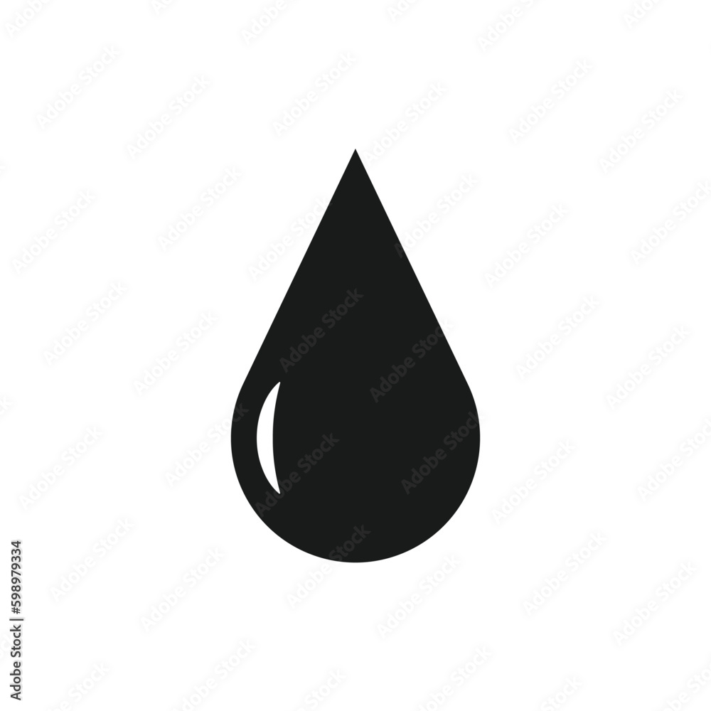 Water drop flat sign design. Petroleum vector icon. Oil drop icon. Ink drop icon. Teardrop symbol. Drop pictogram. UX UI icon Water drop flat sign design. Petroleum vector icon. Oil drop icon. Ink drop icon. Teardrop symbol. Drop pictogram. UX UI icon
