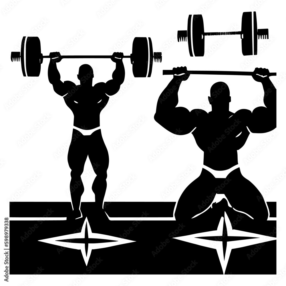 bodybuilder vector design black and white bodybuilder vector design black and white