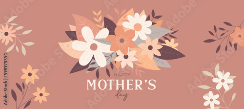 Happy Mother's Day Floral Banner
