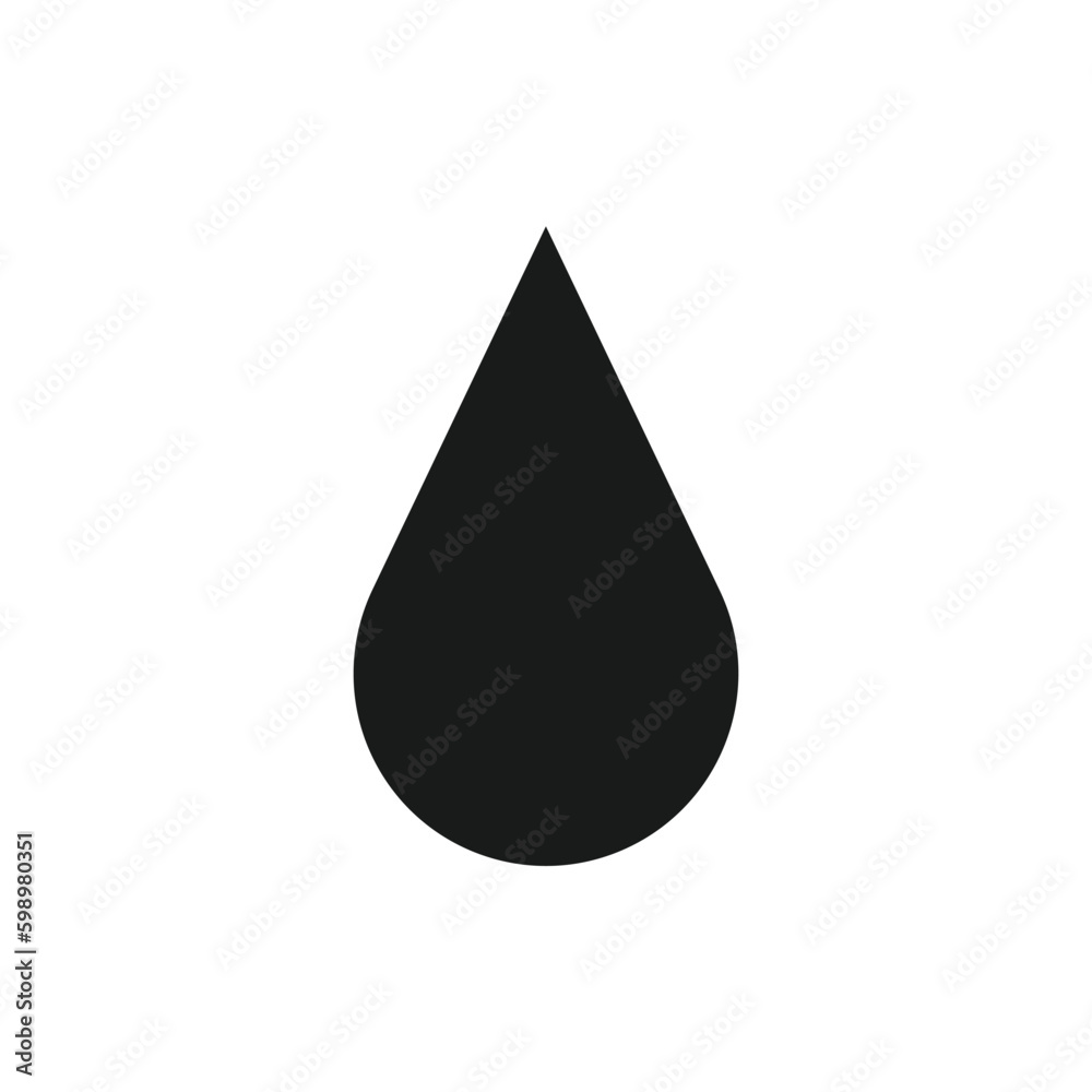 Water drop flat sign design. Petroleum vector icon. Oil drop icon. Ink drop icon. Teardrop symbol. Drop pictogram. UX UI icon Water drop flat sign design. Petroleum vector icon. Oil drop icon. Ink drop icon. Teardrop symbol. Drop pictogram. UX UI icon