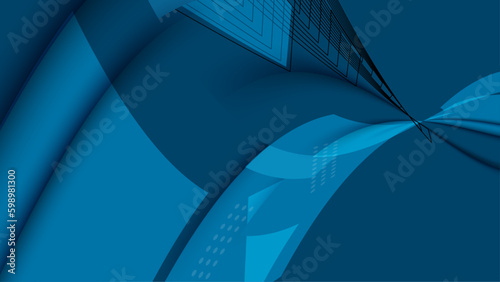 Vector blue abstract background geometry concept