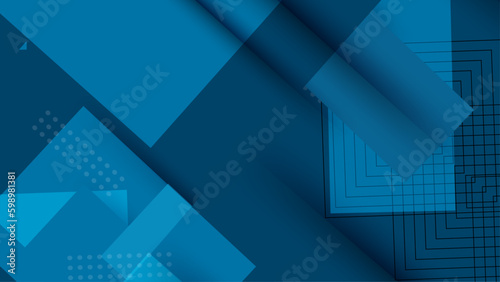 Vector blue abstract background geometry concept
