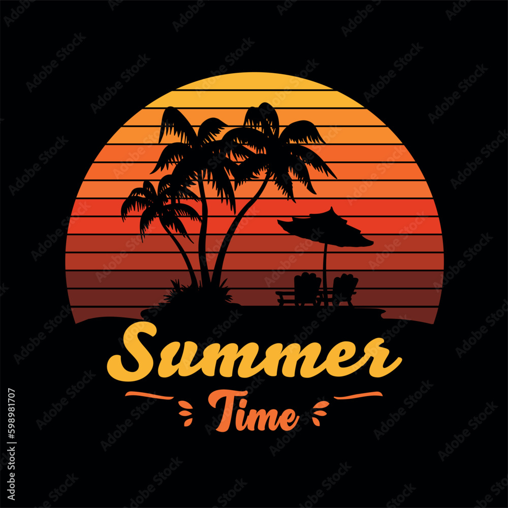 A t shirt design that says Summer Time
