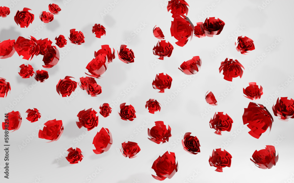 Bouquet of Roses Romantic 3D render Bouquet of Roses Romantic 3D render