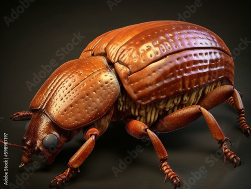 A realistic depiction of a beetles. Generated with AI Technology