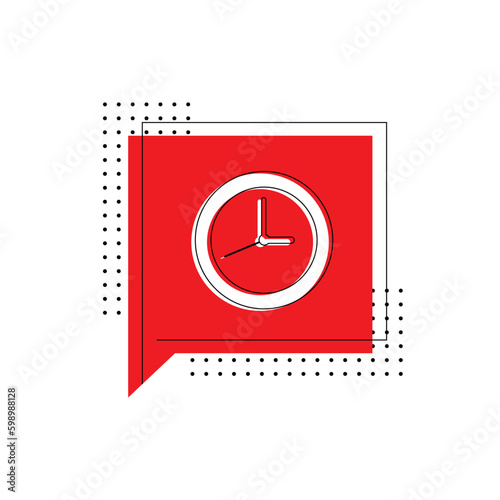 Simple clock face, clockface or watch face icon