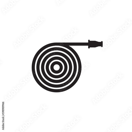 Fire hose vector icon. Fire hose flat sign design. Fire hose symbol pictogram. UX UI icon