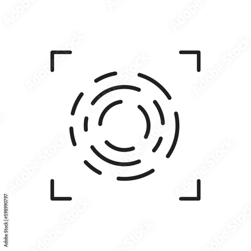 Scan vector icon. Fingerprint vector icon. Finger print flat sign design. Linear thumbprint sign. Illustration of authentication symbol. UX UI