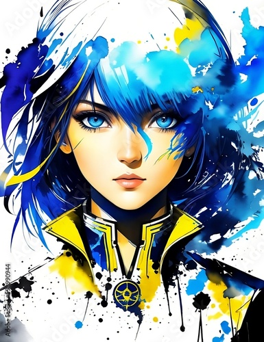 Girl-warrior Ukraine. (Created with Generative AI technology)