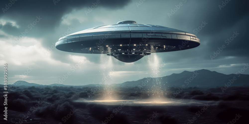 UFO, flying saucer, alien flying object UFO, flying saucer, alien flying object