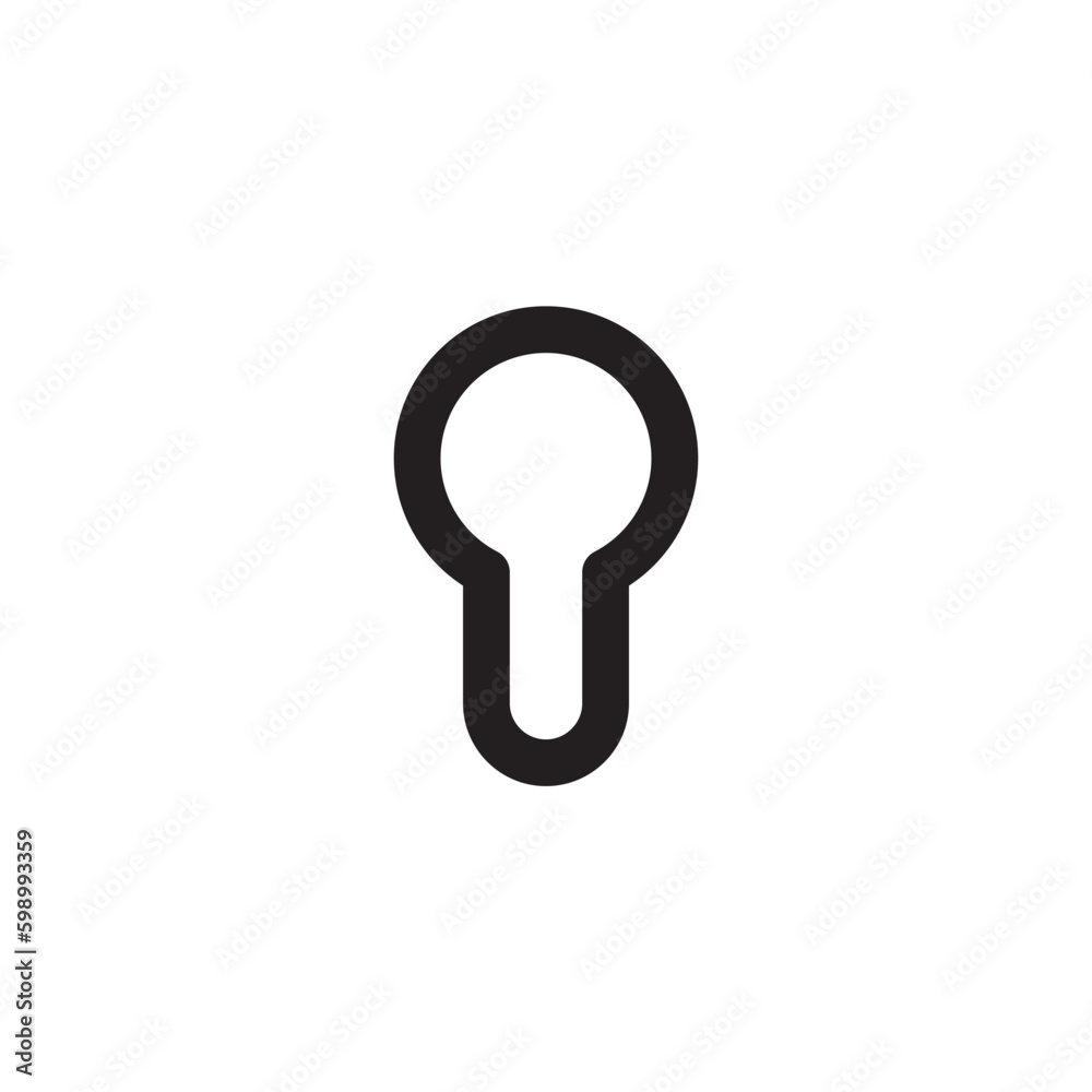 Keyhole flat sign design. Keyhole vector icon. Keyhole symbol pictogram. UX UI icon Keyhole flat sign design. Keyhole vector icon. Keyhole symbol pictogram. UX UI icon